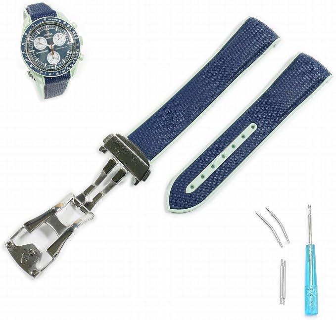 Amazon.co.jp: Swatch×OMEGA スウォッチ×オメガ対応ラバーベルト D