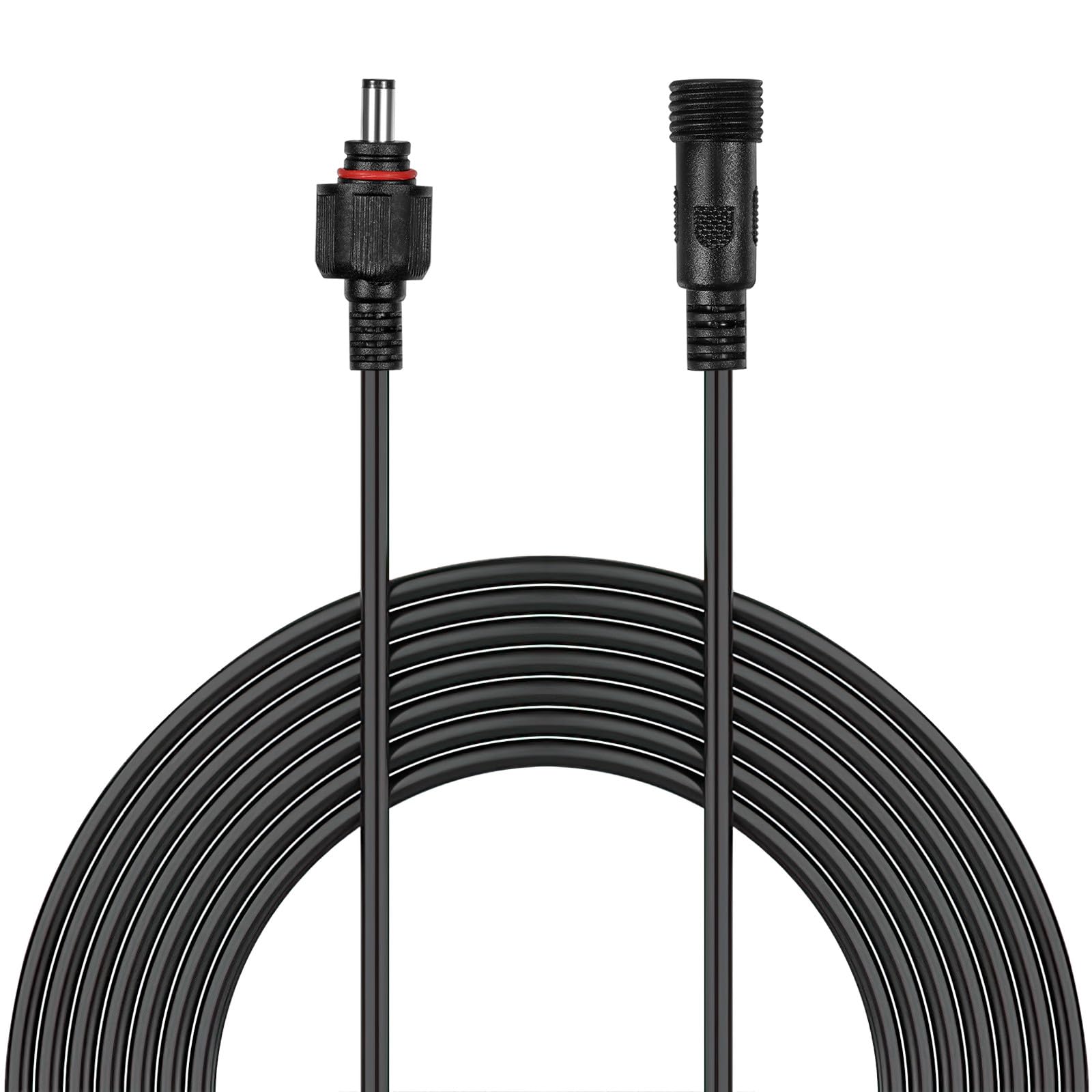 SEWACC 5m/16. 4ft Dc Extension Cable, 12v/24v Black Silicone Male to Female Connector for Home Use, Power Adapter, Cctv, Wireless Ip Camera, 2. 1mm X 5. 5mm
