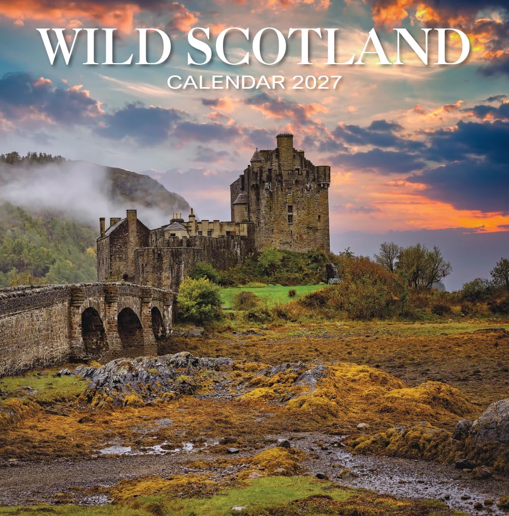 2027 Scotland Calendar: Wild Scotland - Square Wall Calendar - Month to View - 12 Months