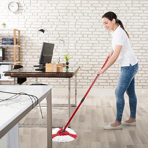 Miniatura 3 de 4 piezas de repuesto de cabezales de trapeador giratorios compatibles con Vileda, O-Cedar Spin Mop, repuestos fáciles de limpiar, cabezales de