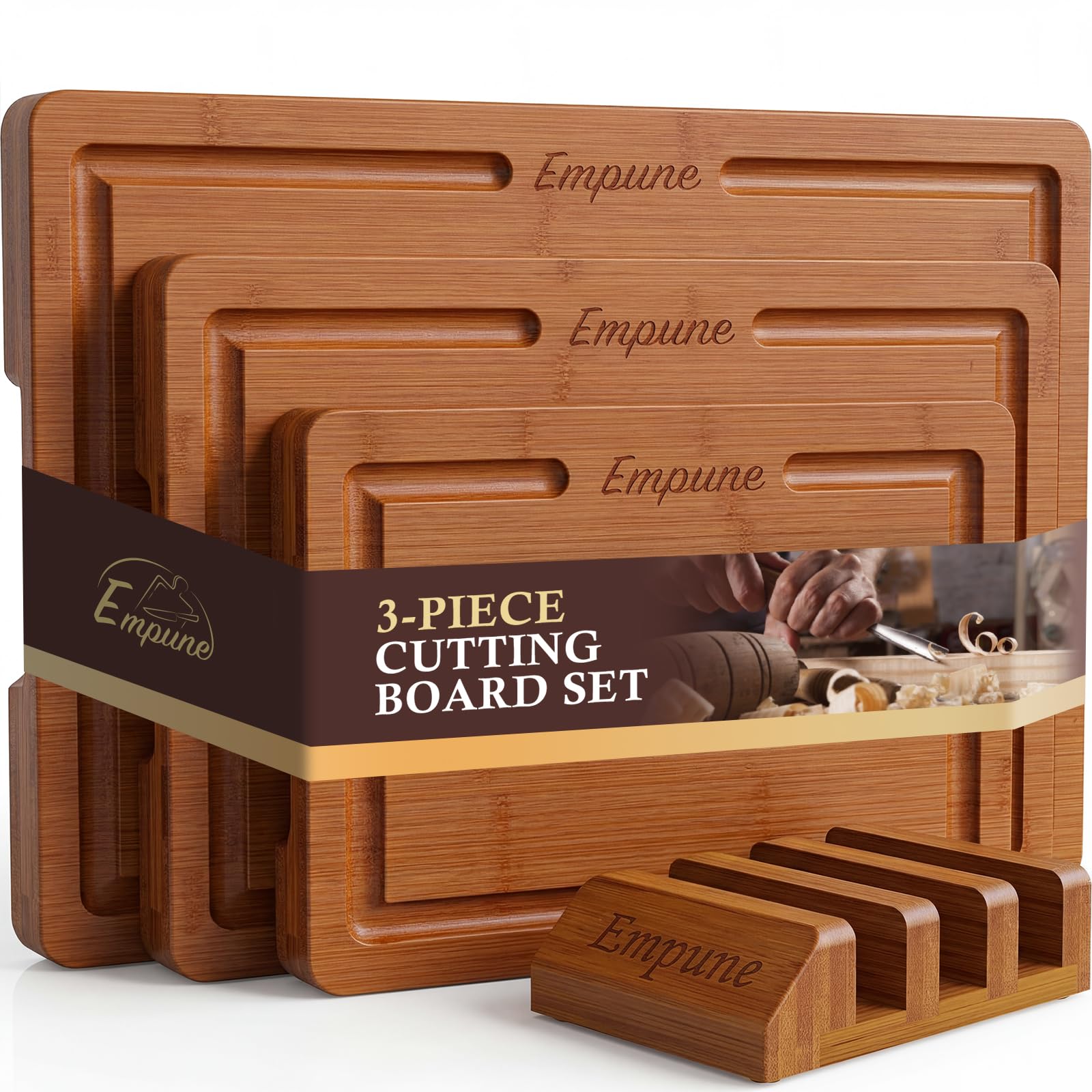Empune Bamboo Cutting Board Set