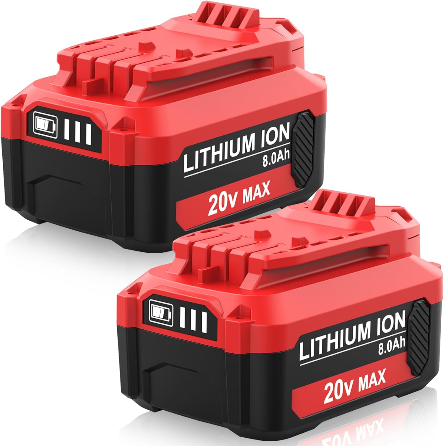 Enermall 2 Pack 20V 8.0Ah CMCB202-2 Replacement for Craftsman V20 Lithium Ion Battery Compatible with Craftsman 20V Battery Lithium MAX CMCB205 CMCB204 CMCB206 CMCB202 CMCB201 Cordless Power Tools