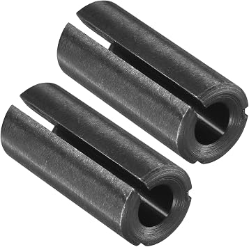 Router Collet Driver Adapter, 12mm to 6mm 1/2" Outer Dia, Lathe CNC Milling Bit Shank Carving Machine - Applications for Wood and Metal Milling, 2-Pieces