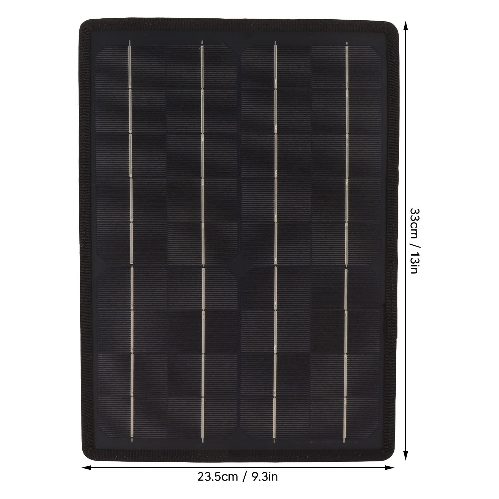 FTVOGUE Chargeur Solaire 20W avec ventouses et Prise OBD