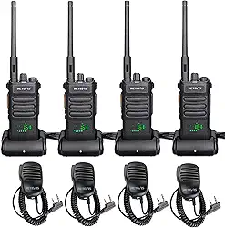 Retevis RT86 Rádio profissional bidirecional de longo alcance, walkie talkies de alta potência para adultos com microfone de ombro, rádios bidirecionais resistentes, recarregáveis, 2600 mAh, USB