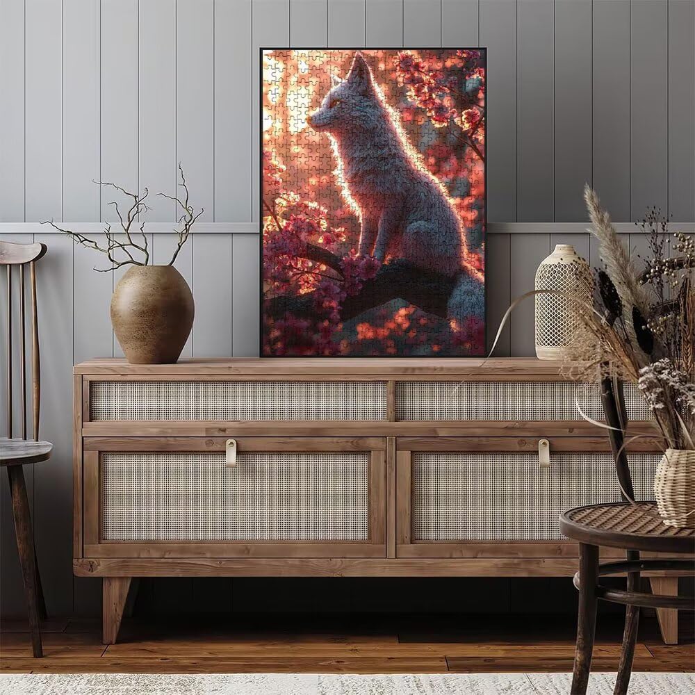 Puzzle 6000 sztuk, kwiat brzoskwini biały wilk puzzle dla dorosłych 6000, drewniane puzzle, klasyczne gry edukacyjne, niemożliwe wyzwanie, rodzina gier, kreatywny prezent DX0YL1-875