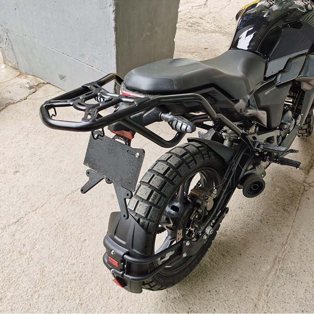 Porte-Bagages Arrière Pour Moto Zontes G1-125 / G2-125 - Support En Alliage D'Aluminium Noir - Pour Ajouter Des Sacs Ou Une Top Case