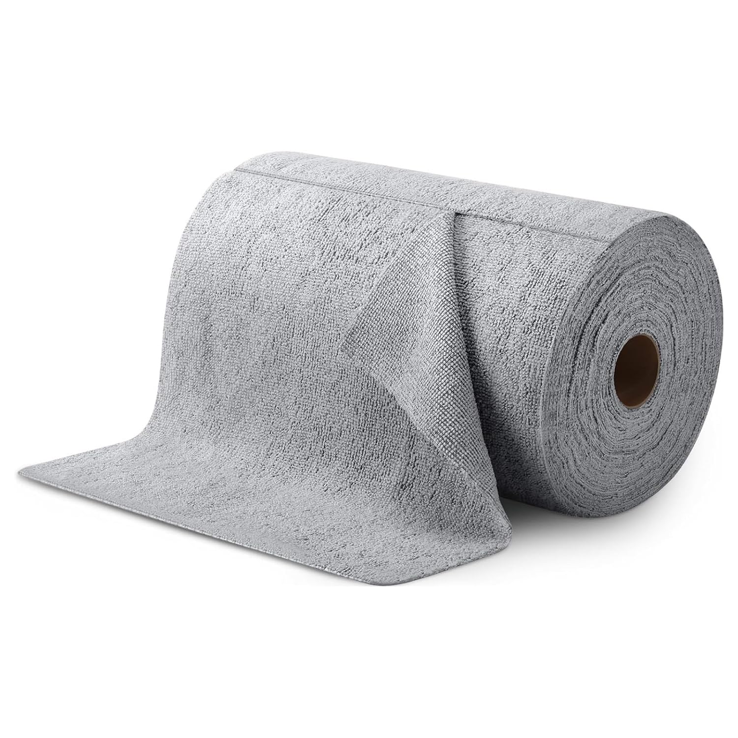 Jinavoty Microfiber Cleaning Cloth Roll Tear Away Towels Washable Reusable Microfiber Towels Roll Soft Absorbent Kitchen Rag Cleaning Wipes for Kitchen House Car (Grey, 20 sheets)