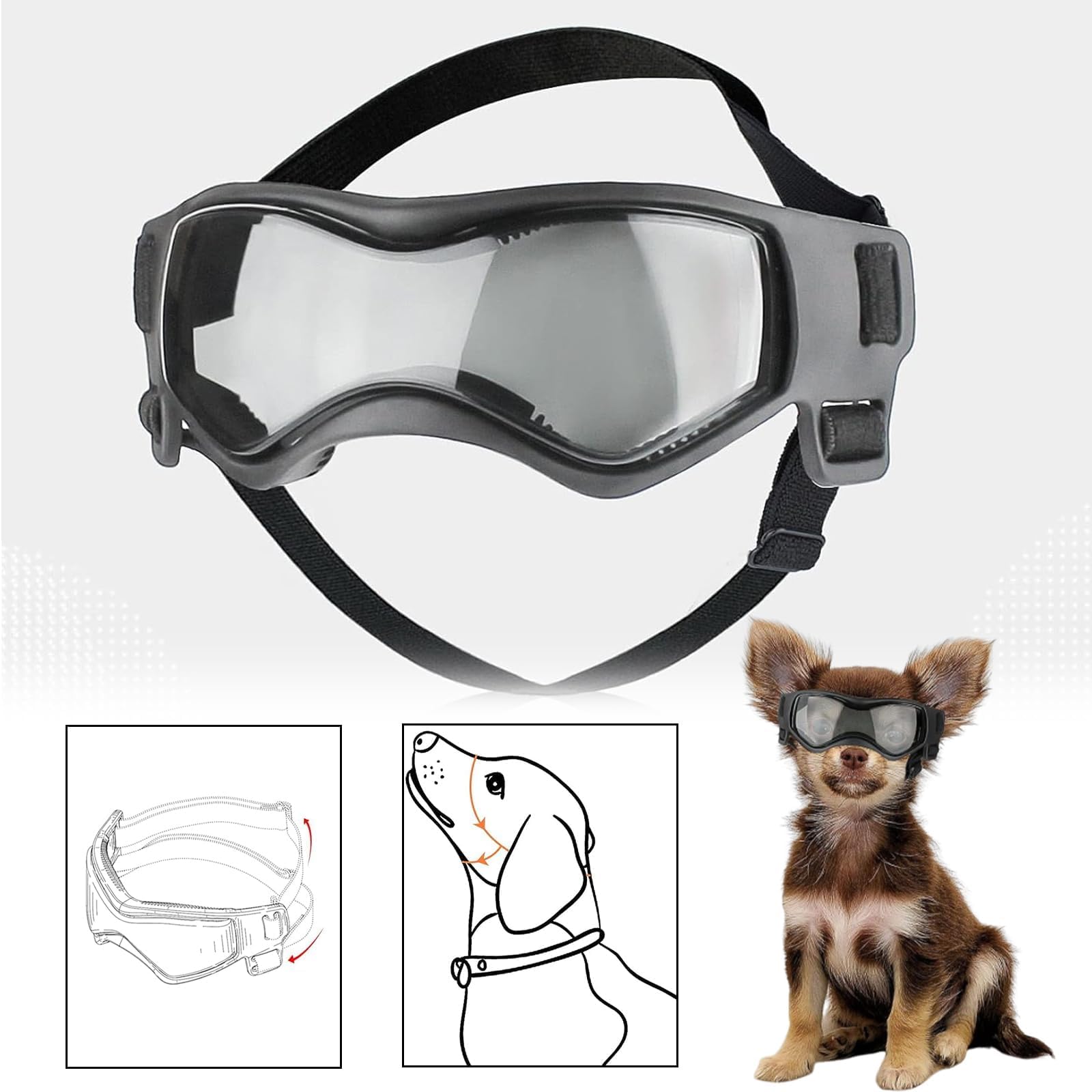 Hundebrille UV-Schutz Sonnenbrille für Kleine Mittelgroße Hunde