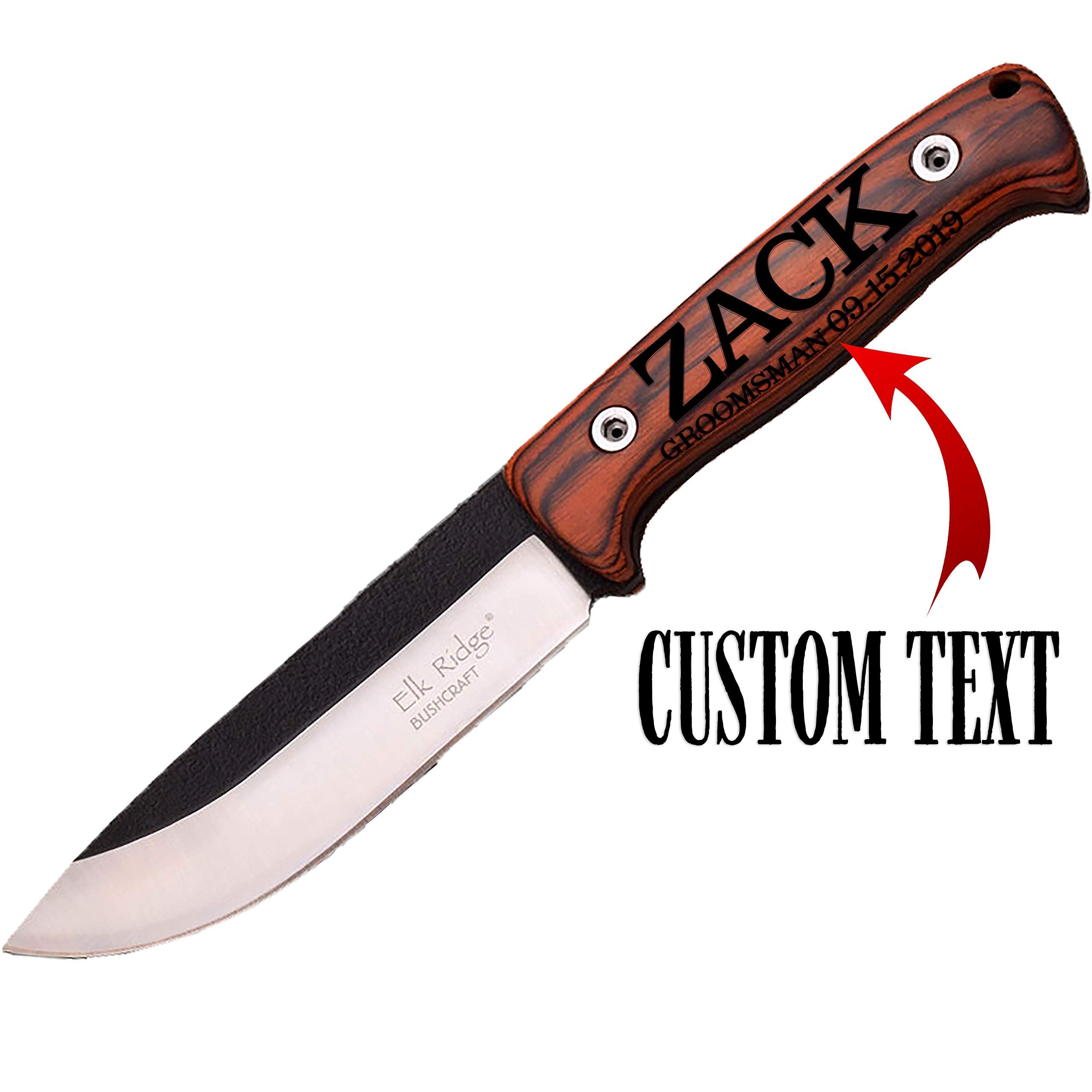 Elosh Personalized Overall Axe Knife, Different Custom Names Knife