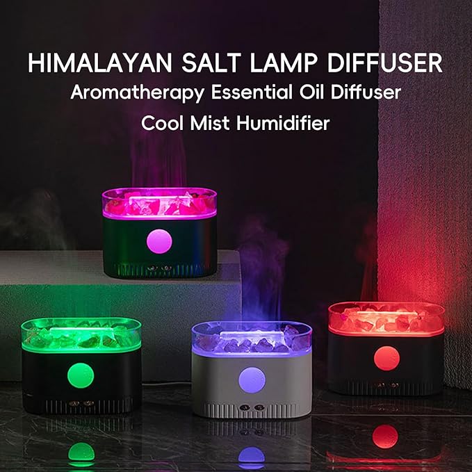 Difusor de Aceites Esenciales Yaledi con Lámpara de Sal del Himalaya, 200ml miniatura 2
