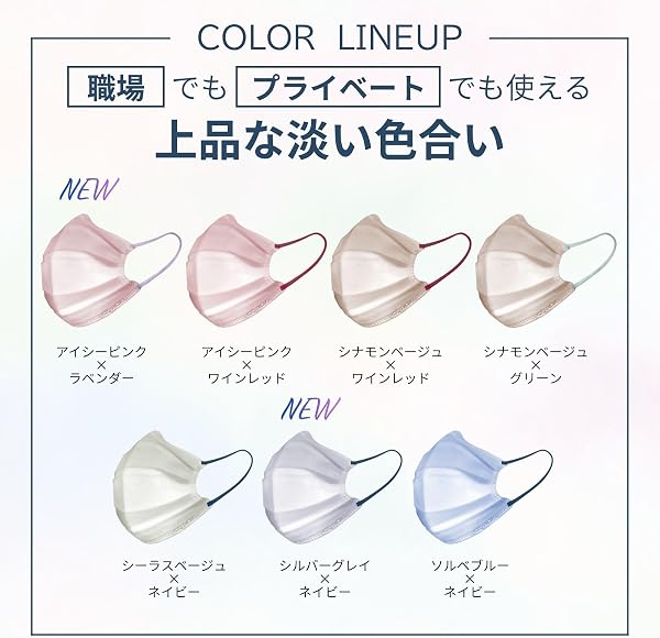 [ROKI] 纏Air 通気性アップ 日本製 不織布 バイカラー マスク 30枚/60枚 ふつう/小さめサイズ 個包装 息がしやすい ロキ フィルターメーカー創作 ますく - 3