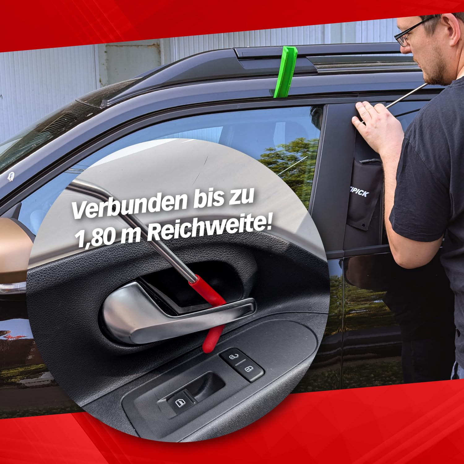 Multipick Kit di Apertura Auto – Strumento di Leva & Set Attrezzi Professionale – Attrezzi Smontaggio Garnitura & Attrezzi Auto per Apertura Veicolo – Kit Sblocco Auto