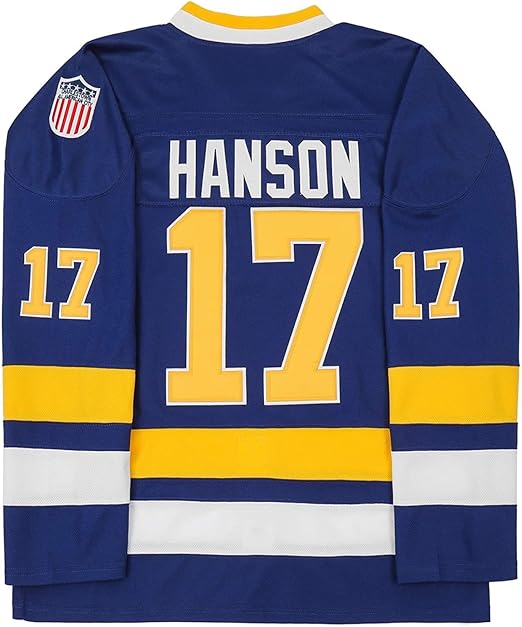 Hanson Brothers Charlestown Chiefs Slap Shot Moive Hockey Jersey Stitched Letters and Numbers S-XXXL