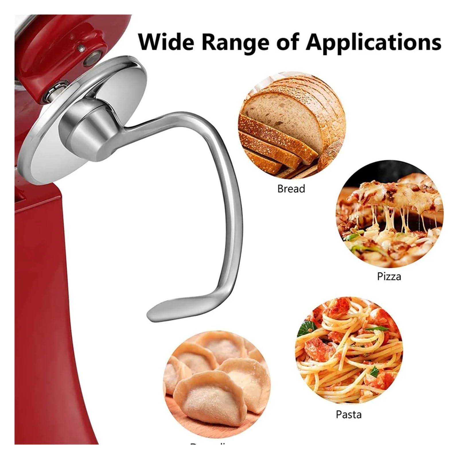 Gancio for impastare, compatibile con Kitchenaid