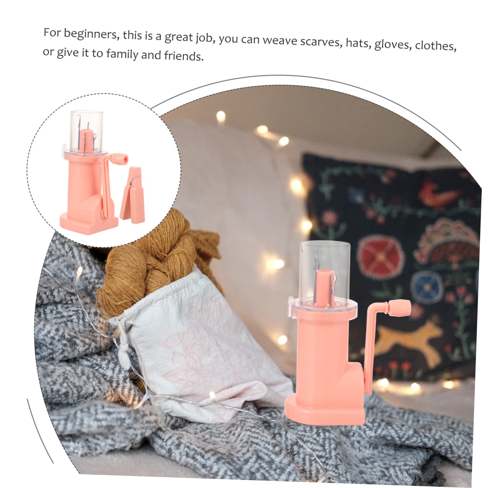 Beatifufu Hand Operated Knitting Tool DIY Yarn Machine Knitter Mini Sewing Machine Great for Parents Friends Boys and Girls