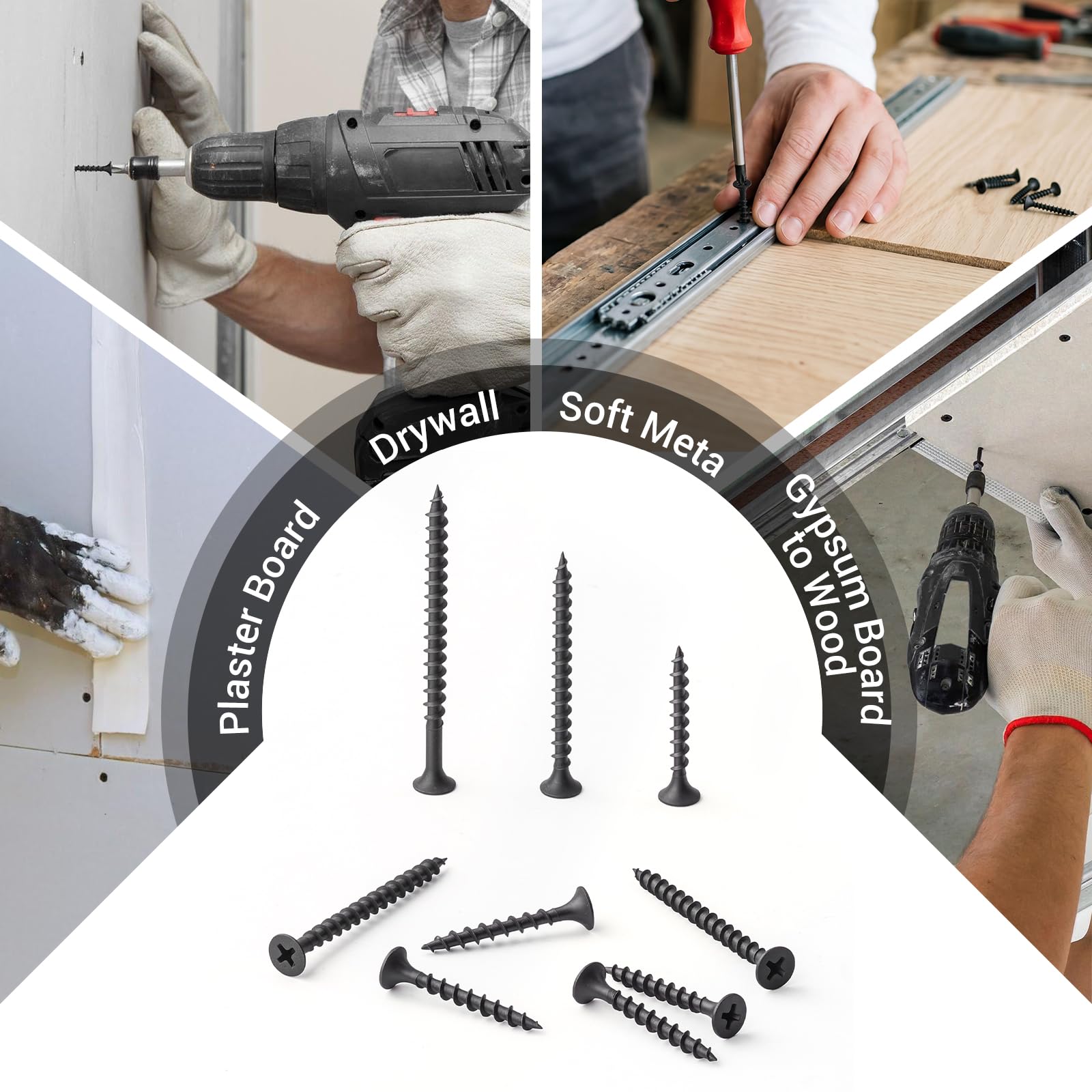 Meite Drywall Screws #8 - 2-1/2" - 93 Count -6 Meite Drywall Screws #8 - 2-1/2" - 93 Count -6