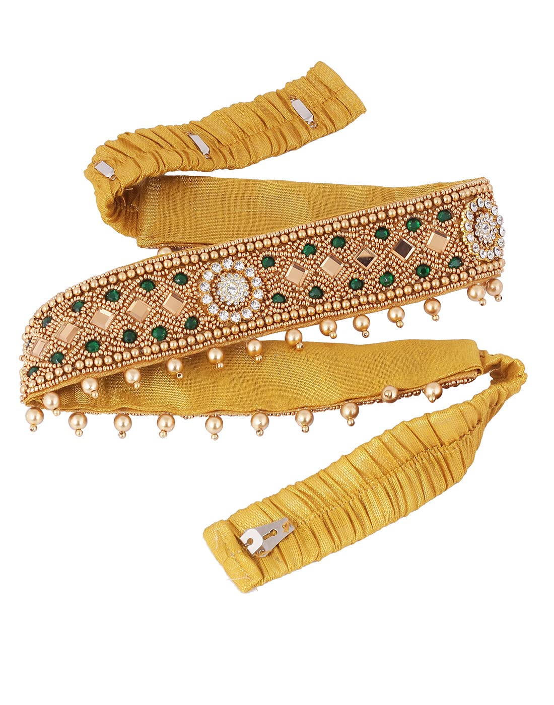 VAMA FASHIONS Adjustable 14K Gold Plated Kamarband Waist Body Chain Kamar karddhani Kamar bandh Skirt Gown Dresses Jeans Belly Chains for Girls & Women - 4 Pcs