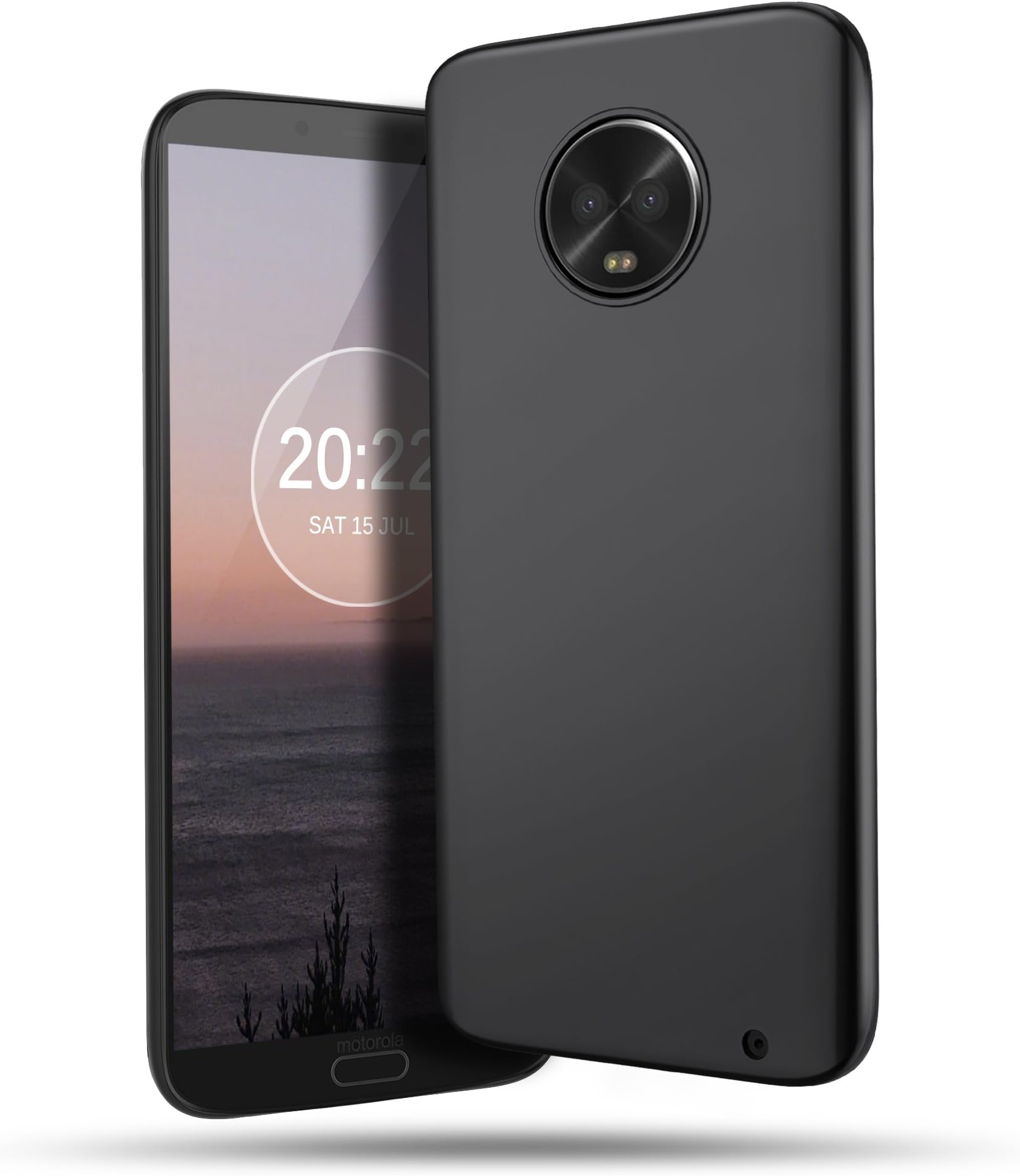 BELK Moto G6 Plus Case, Ultra Slim Thin Snug-Fit Scratch Resistant Premium PC Hard Protective Cover with Matte Finish Coating for Motorola Moto G6 Plus 2018, Black