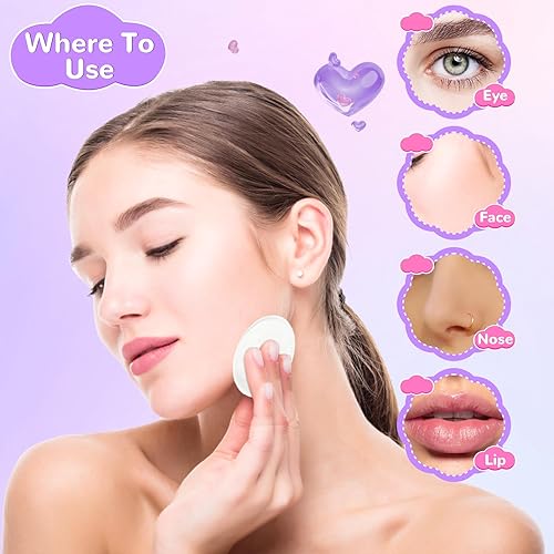 Miniatura 8 de Flat Top Kabuki Foundation Brush Blending Powder Flawless Face Makeup Brush & 300+250 Count Cotton Rounds Disposable Makeup Removal Pads for Face