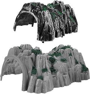 2Pcs Plastic Simulation Cave Tunnel Model Durable Railway Train Accessory for DIY Miniature Scale Train Scenery and Creative Track Building