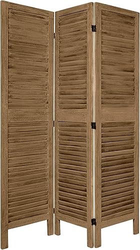 Miniatura 8 de Red Lantern Divisor veneciano clásico de 5 12 pies de alto, color blanco quemado, 4 paneles