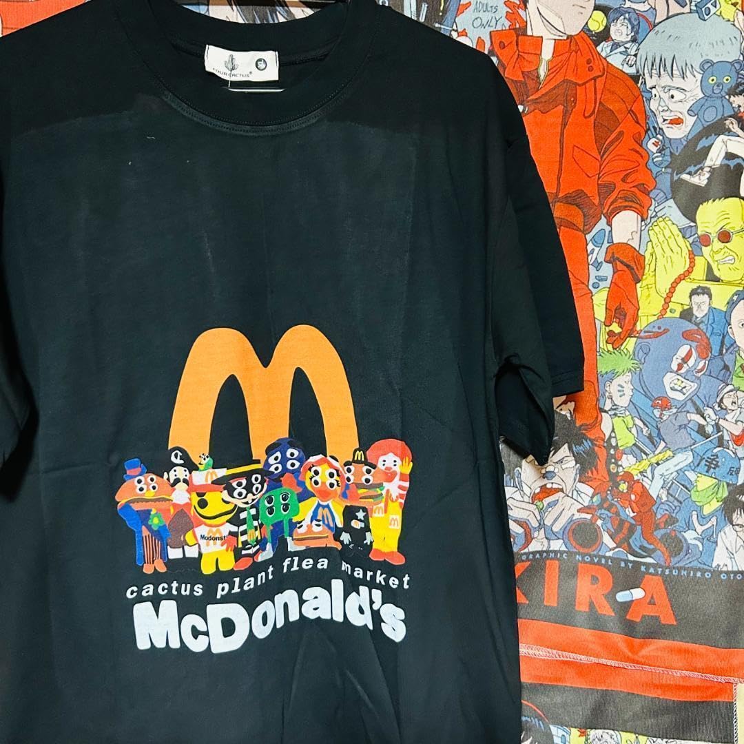 Amazon.co.jp: マクドナルド Tシャツ メンズ ブラック キャラクター 