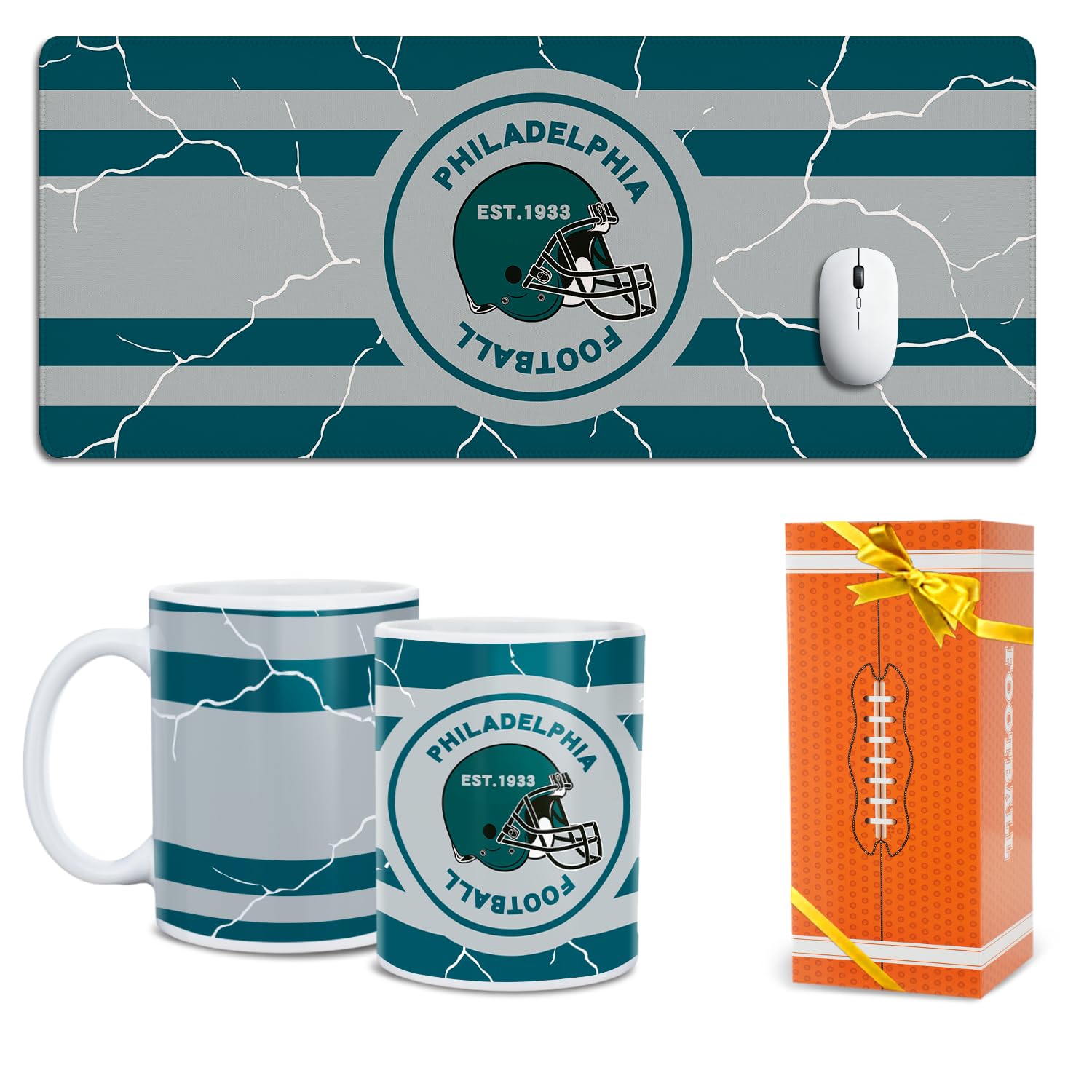 Équipement de sport Philadelphie : tasse et grand tapis de souris