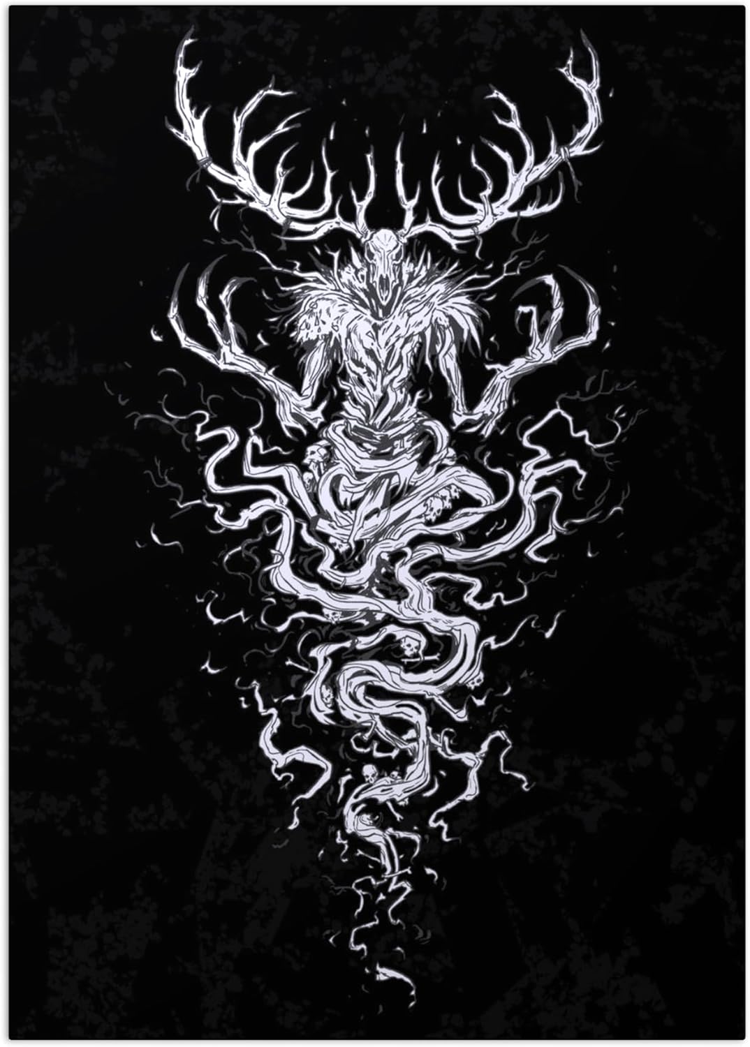 Displate Official Witcher Metal Poster Magnetic Mounting Included Licensed Artwork Modern Wall Decor Summer Collection Leshen King Of The Forest Poster 12.6x17.7 in