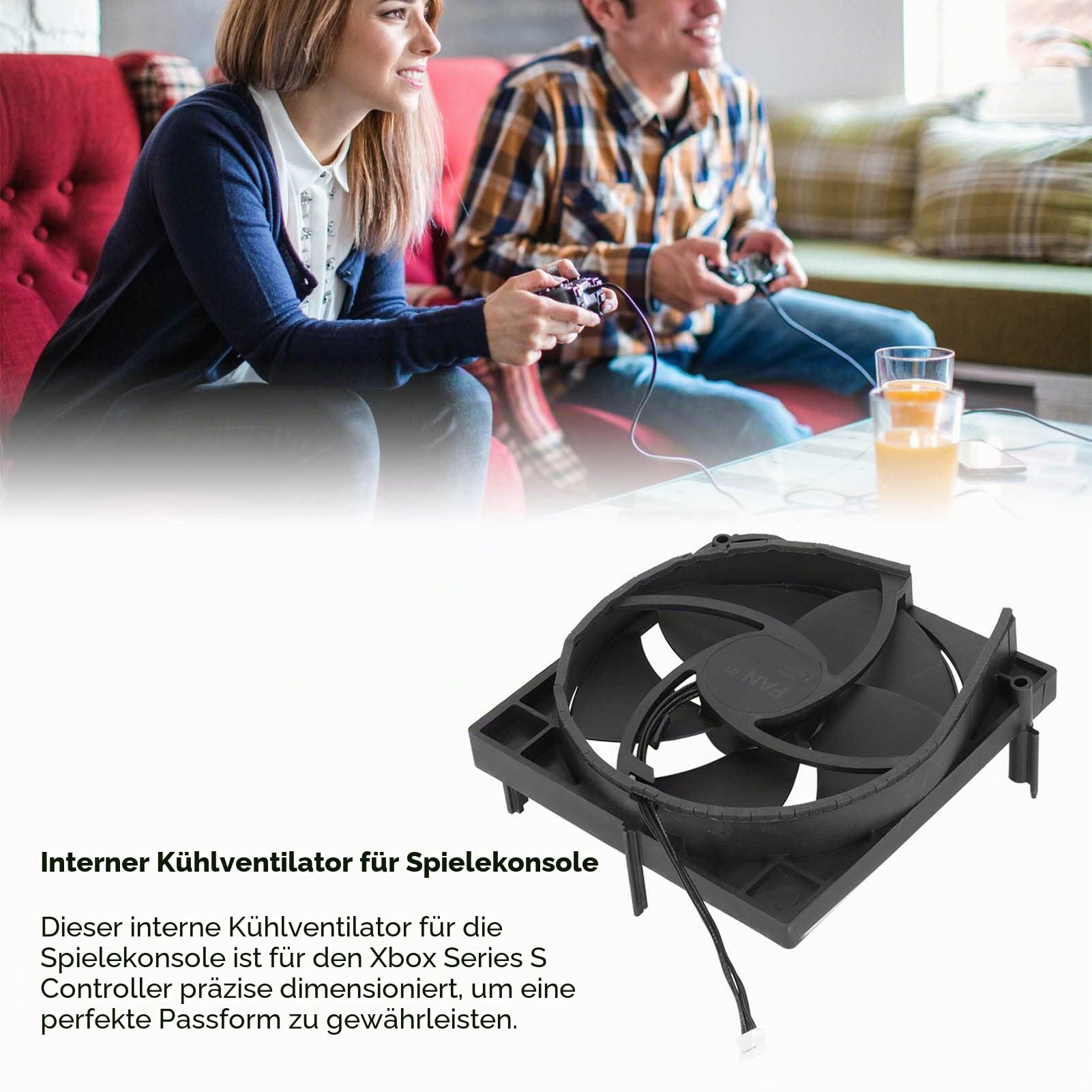 Interner Lüfter für Series S, Gamecontroller Kühlerlüfter für Series S Spiellüfter, 4 poliger Stromanschluss