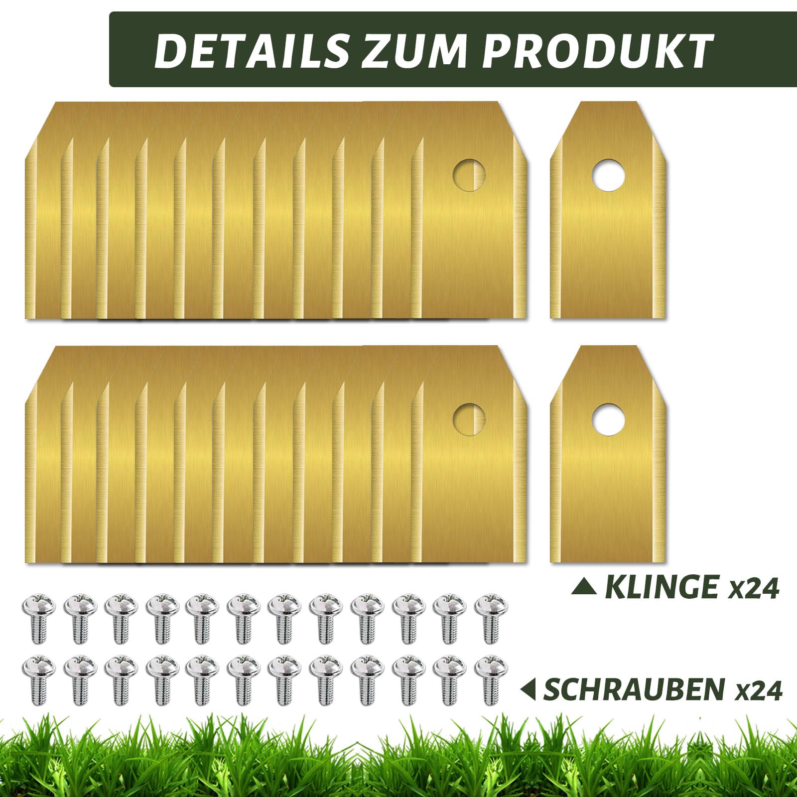 Lame di Ricambio 24 Pezzi in Acciaio Inox compatibili i105/108E, H1500/3000E-VF, X315/330E, Sileno Minimo
