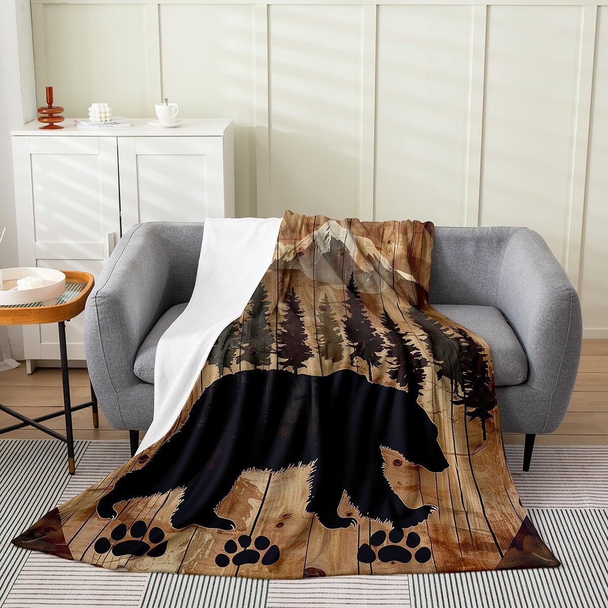 jejeloiu Kids Wolf Flannel Fleece Throw Blanket Queen 90"x90" Boys Girls Howling Wolf Plush Blanket Safari Animal Pattern Fuzzy Blanket Cool Wildlife Style All Season Bed Blanket