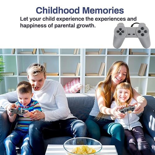 Miniatura 6 de Welltop PlayStation Classic 8-bit PS1 Retro Video Game Console, Mini Video Games Consoles, Built-in 851 Games with 2 Gamepads, Support AV Out Family