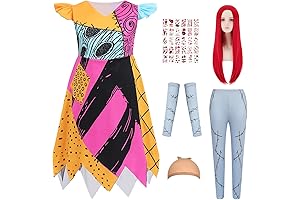 Sally Costume Girls Kids Christmas Nightmare Cosplay Outfit Toddler Halloween Costumes Doll...