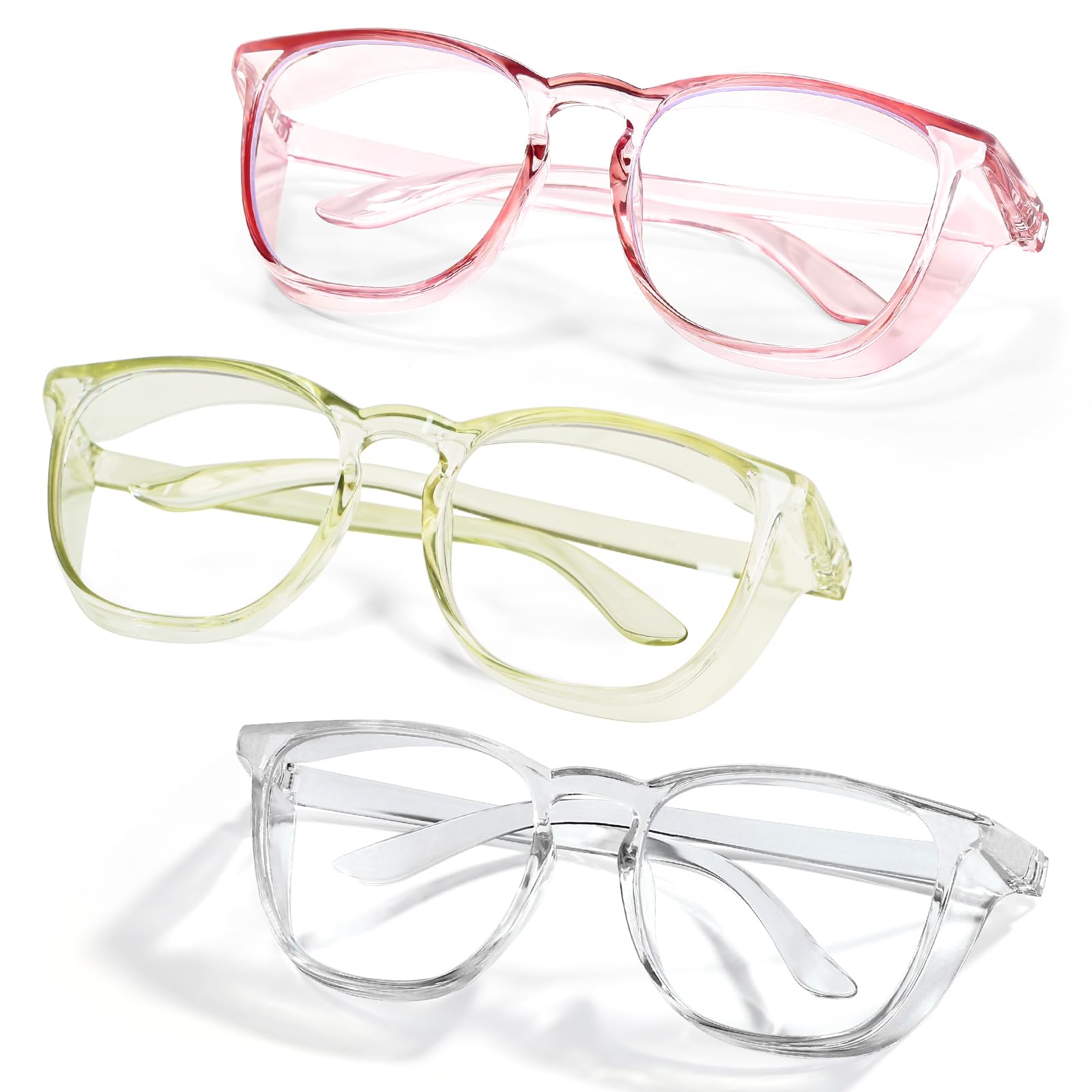 LASMEX Stylish Safety Glasses Goggles for Women Girls Anti-fog Glasses Protective Eyewear Clear Glasses