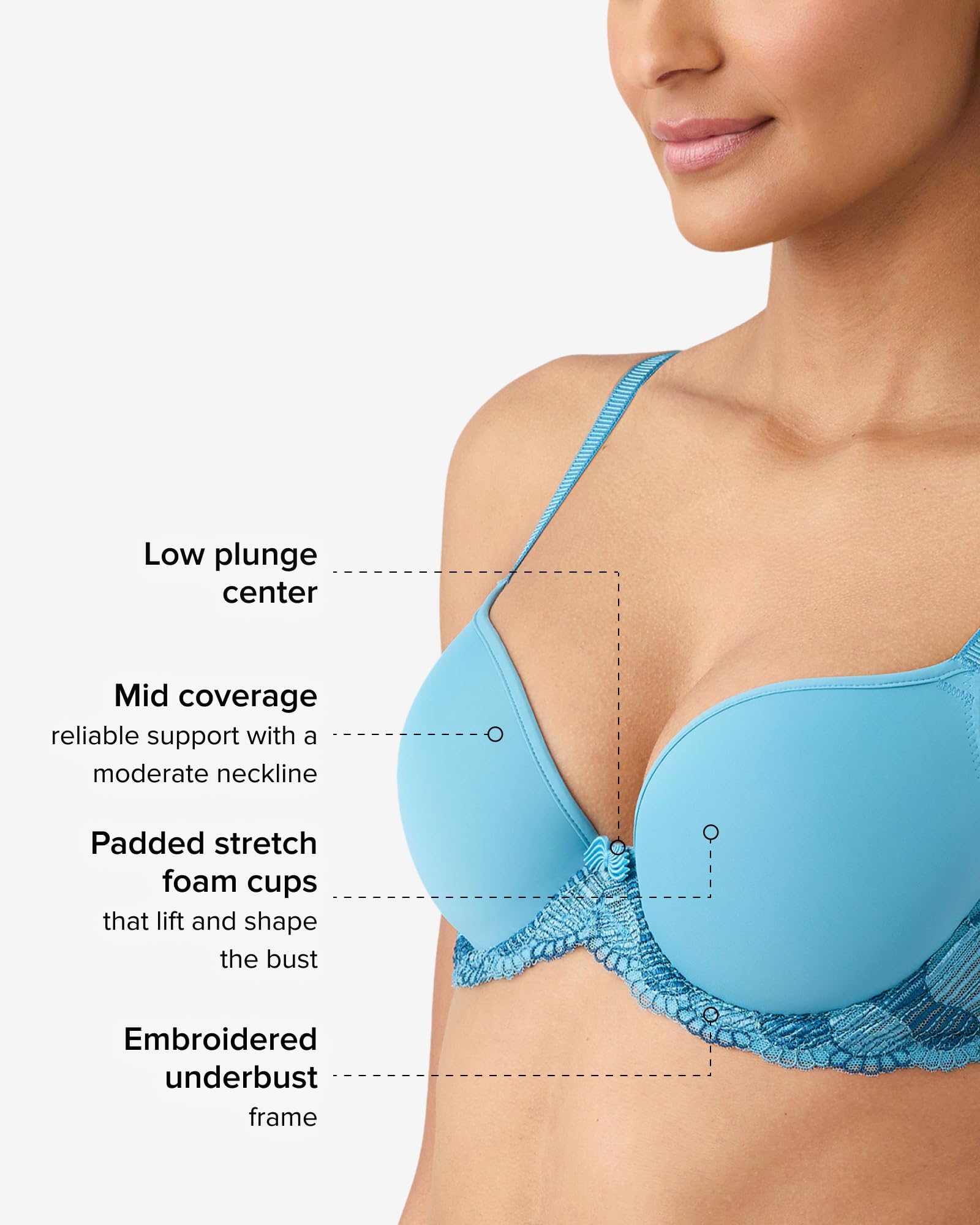 Wacoal La Femme Contour Bra Sujetador para Camiseta Mujer (Pack de 1)