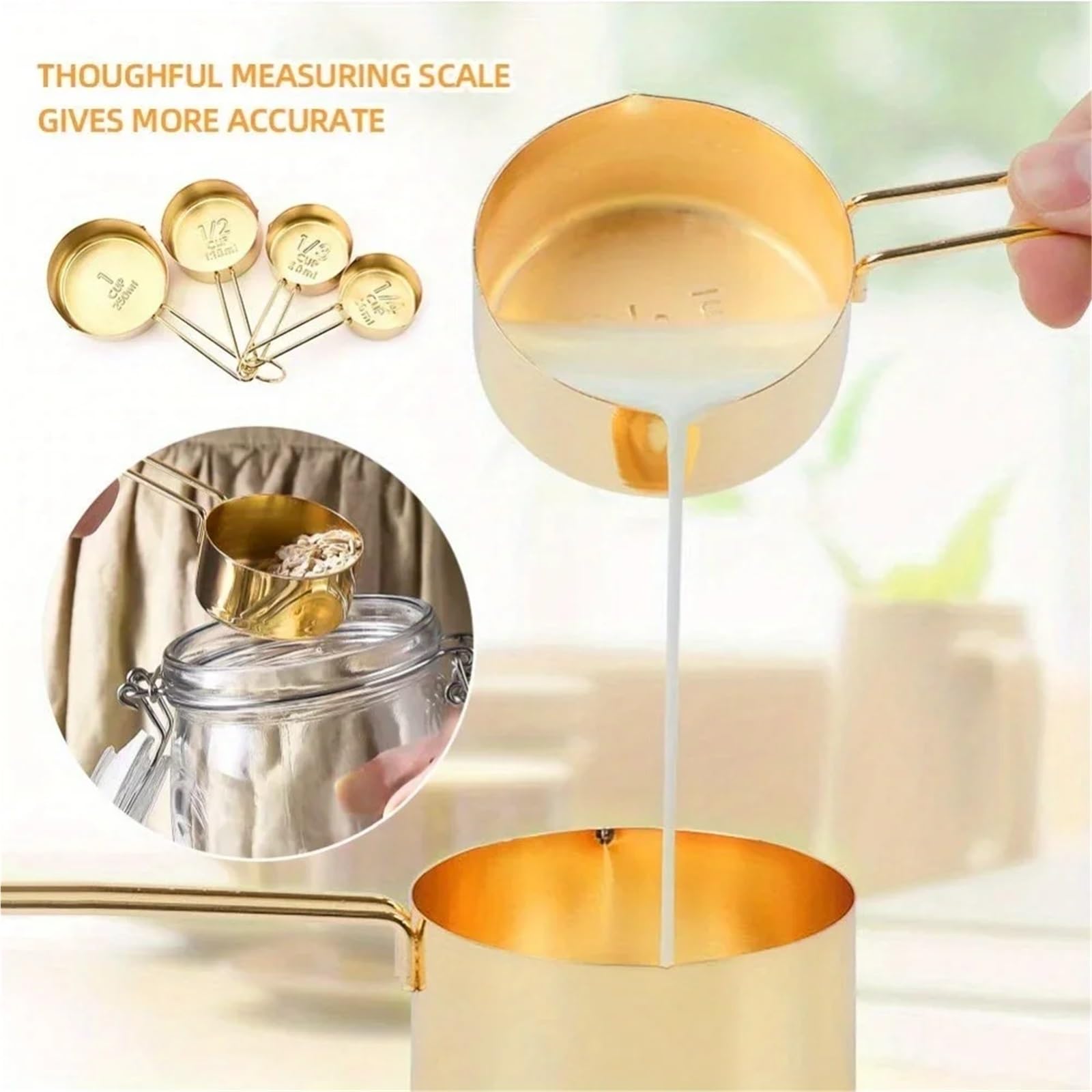 9 cucharas medidoras for té y café, utensilios multifuncionales de acero inoxidable for cocinar hornear, suministros cocina para Medir Líquidos y Sólidos