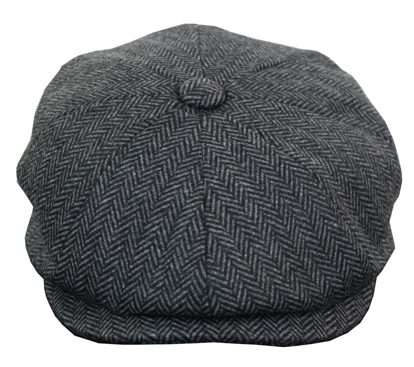 Peaky Blinders Tweed Gatsby Hat - Charcoal - Size L - Infinity Leather