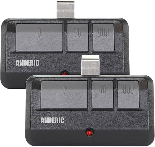 Paquete de 2 Anderic 893MAX para Chamberlain LiftMaster Craftsman - Abridor de puerta de garaje universal 893LM 893MAX 971LM Universal - 3 botones