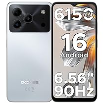 DOOGEE Note 56 Smartphone Android 16, 6150 mAh, 8.45 mm Ultrasottile, 6.56″ HD + 90 Hz IPS, 24 GB + 64 GB, 2 TB TF, 4G Telefono Cellular offerta Smartphone, Dual SIM, Octa Core, OTG, Face ID, GPS, Bianco
