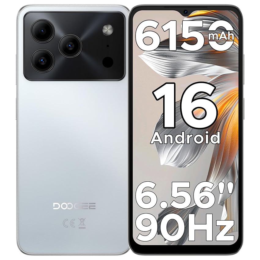 DOOGEE Note 56 Smartphone Android 16, 6150 mAh, 8.45 mm Ultrasottile, 6.56