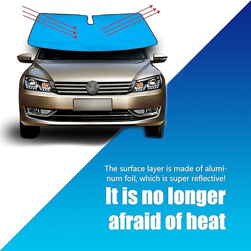 Miniatura 4 de cerfioo Pack-1 Car Front Windshield Sunshade, 57 Inches x 27.5 Inches Heat Shield, Automobile Replacement Accessories, Universal for Most Cars,