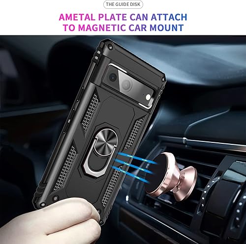 Miniatura 5 de Funda para Pixel 7 con protector de pantalla HD 2 unidades Funda de teléfono a prueba de golpes de grado militar que pasa la prueba de caída de 16