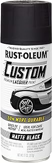 Rust-Oleum 332289 Automotive Custom Lacquer Spray Paint, 11 oz, Matte Black