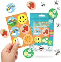 Mosquito Repellent Stickers, 72 Pieces Mosquito Repellent Patches Children, Mosquito Repellent Patches for Children and Adults for Outdoor, Camping, Fishing and Travel | Cerotti Repellenti Per Zanzare per bambini e adulti per attività all'aperto, campeggi