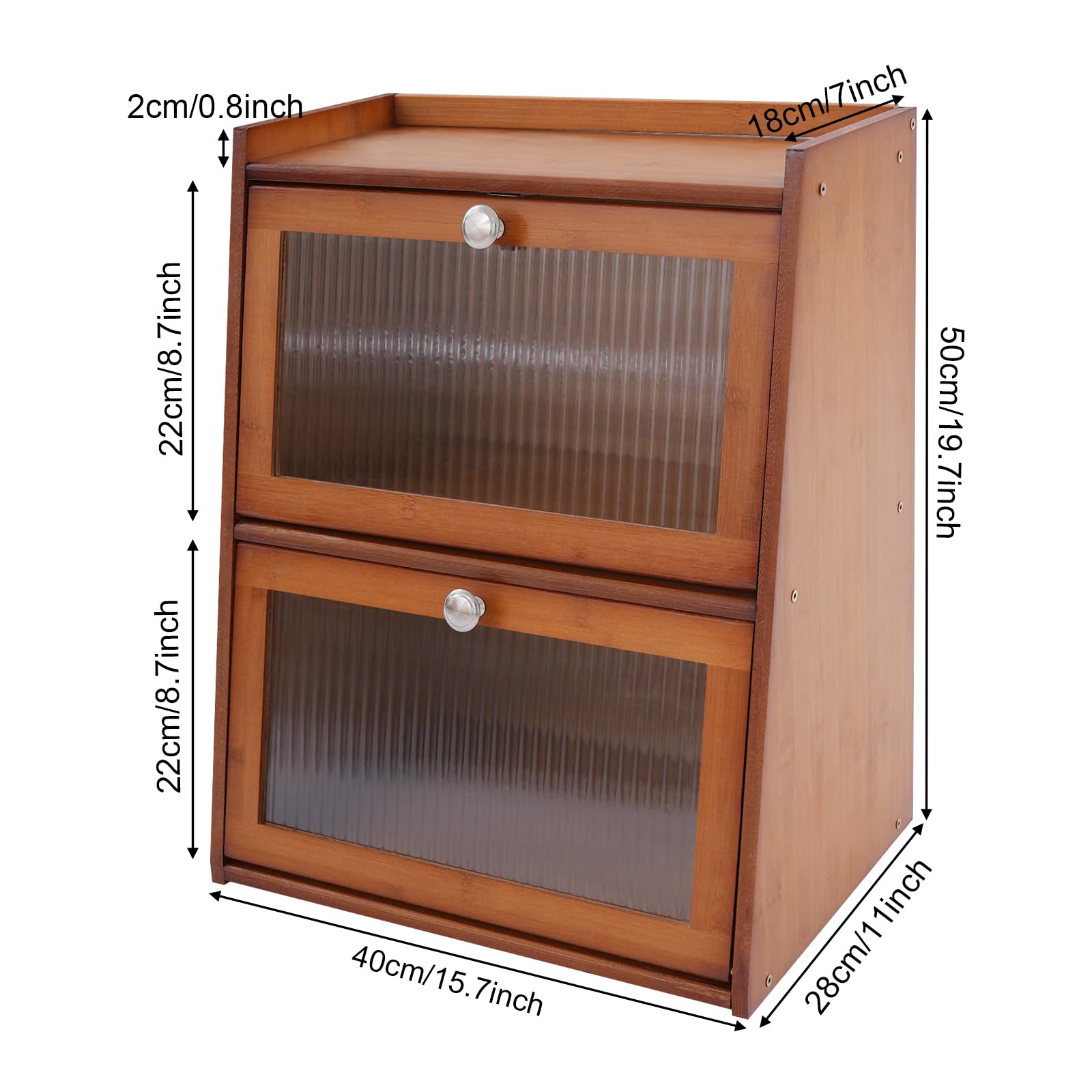 Piccola credenza in bambù da cucina per piano di lavoro, credenza per buffet, cucina, mobile da cucina con porta in acrilico, contenitore per spezie, utensili da cucina, tazze, oggetti di