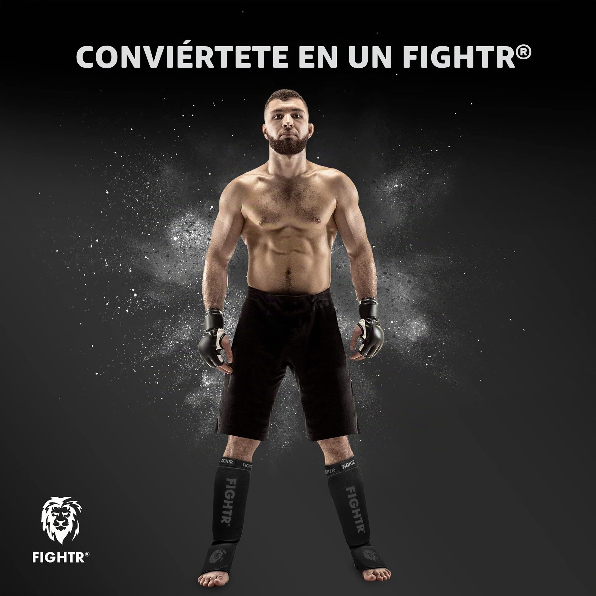 FIGHTR® Espinilleras - con Ajuste Acolchado Ideal | Espinilleras para Patadas en Kickboxing, MMA, Muay Thai y Otras Artes Marciales