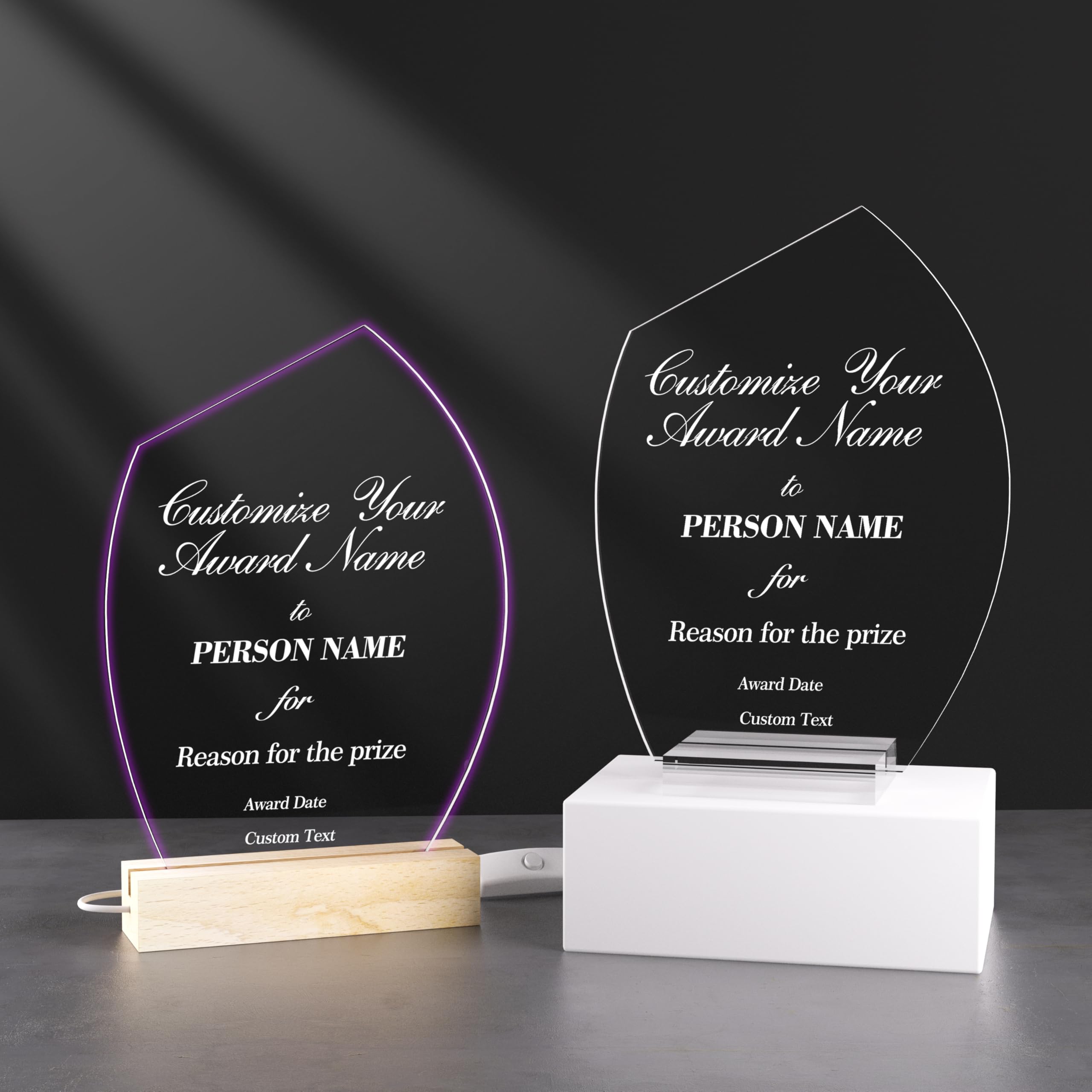 Maicican Personalized Custom Trophy, Acrylic Trophies with UV Printing Technology, Customizable Trophies with Text, Perfect for Event and Tournament