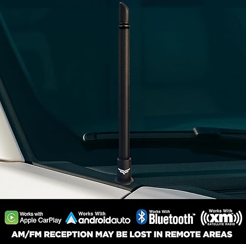 Miniatura 5 de EcoAuto Antena universal para camión corta y rechoncha de 8 pulgadas, accesorios de camión para Ford, Dodge, GMC, Chevy, Jeep (2007+) - antirrobo