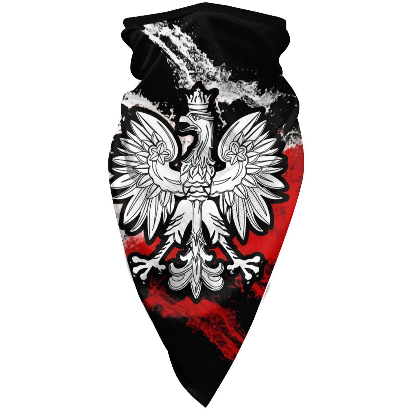 Polish Flag White Eagle Neck Gaiter Mask Fashion Bandanas Headwear Balaclava Face Cover for Men Women